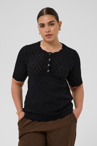 KAFFE CURVE Pullover 'KCbirthe' in Schwarz: Vorderseite