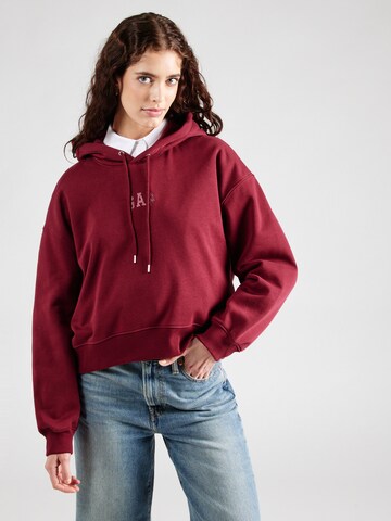 Sweat-shirt 'INT LOGO ABBREV PO HOOD' GAP en rouge : devant