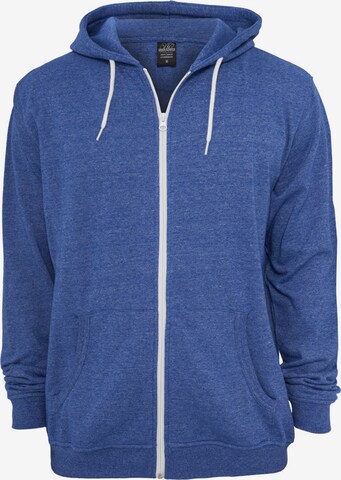 Urban Classics Zip-Up Hoodie in Blue: front