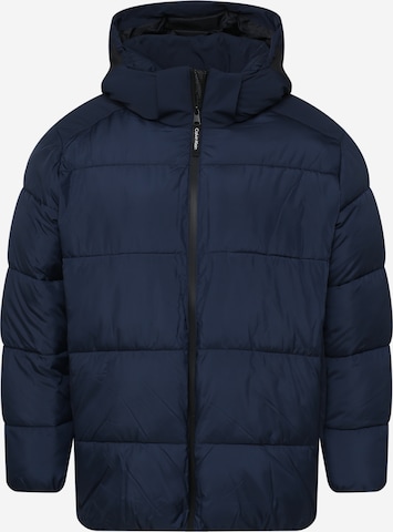 Calvin Klein Big & Tall Winter Jacket in Blue: front