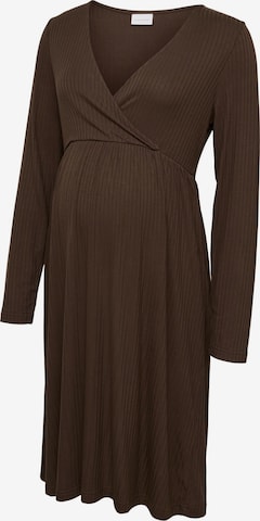 Robe MAMALICIOUS en marron : devant