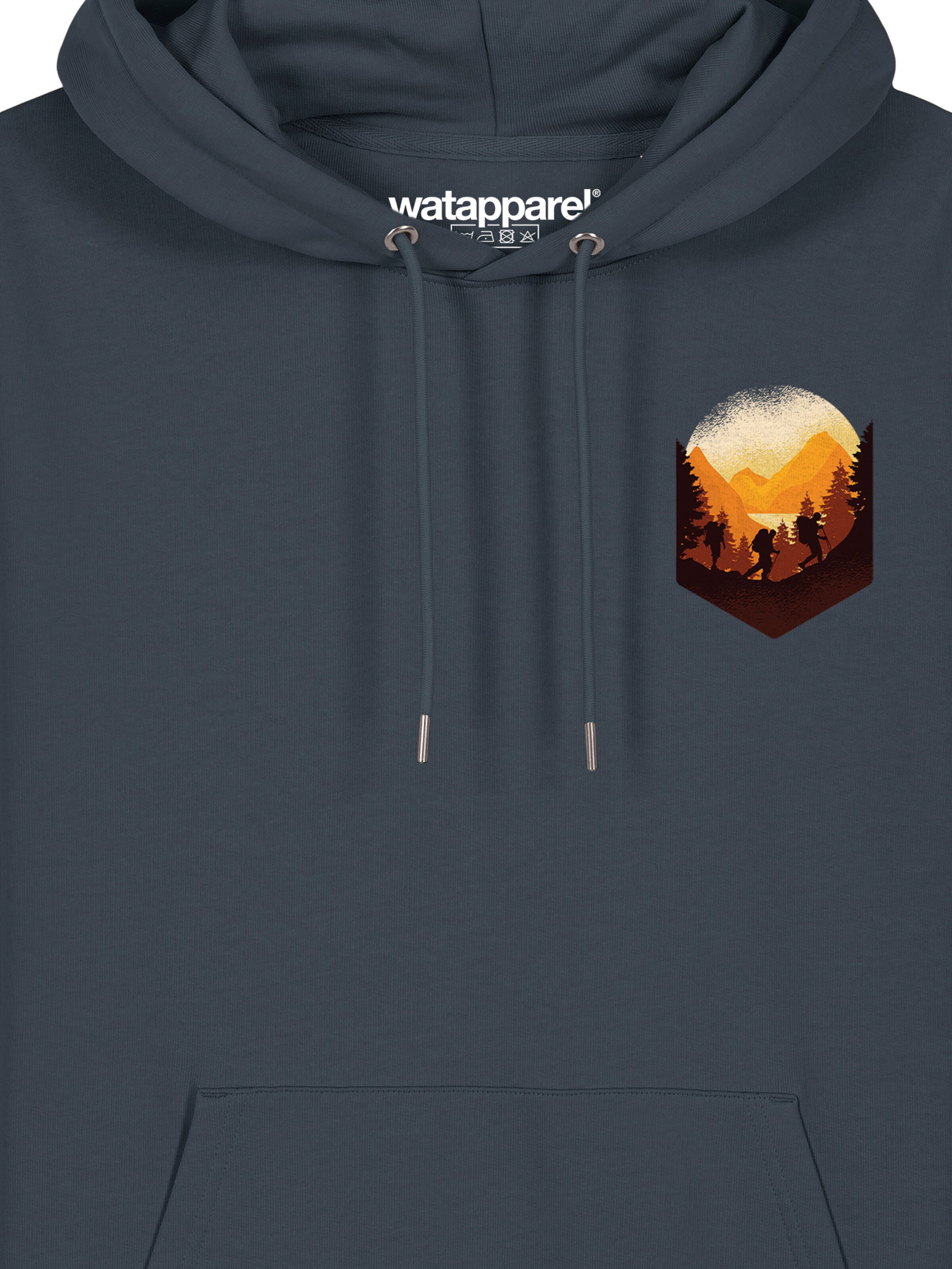 Sweat-shirt ' Hiking in the mountains ' Watapparel en gris