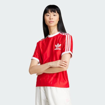ADIDAS ORIGINALS Shirt 'Adicolor' in Rood: voorkant