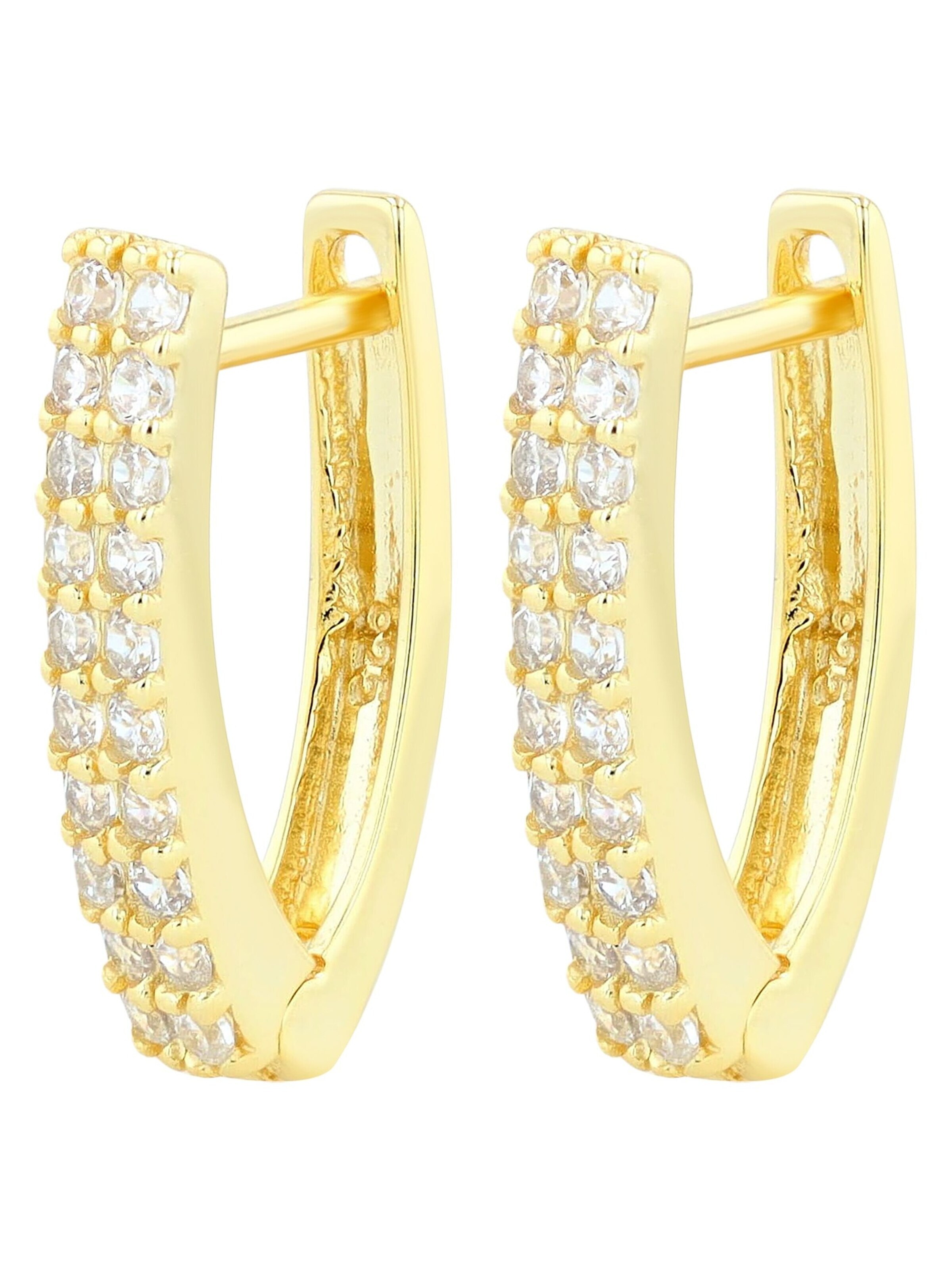 Akzent Earrings '"Aliki" aus 925 Sterlingsilber, rhodiniert, langlebig' in Gold
