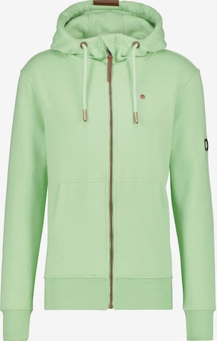 Alife and Kickin Zip-Up Hoodie 'TrasherAK' in Green: front