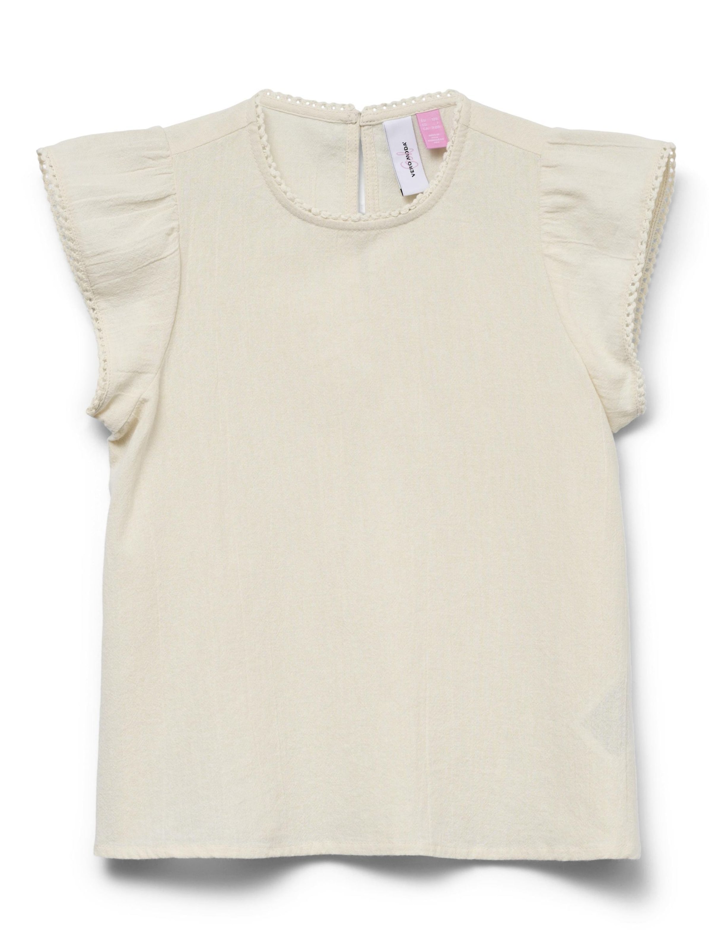 Vero Moda Girl Blouse 'VMPretty' in Beige: voorkant