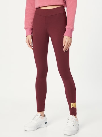 Skinny Pantalon de sport PUMA en violet : devant