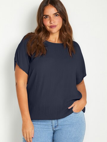 KAFFE CURVE Bluse 'Ami Stanley' in Blau: predná strana