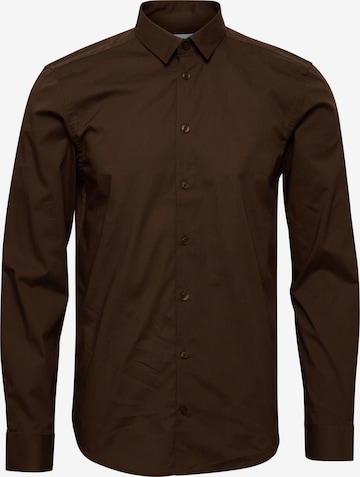 Camicia business 'VIGGO' di Casual Friday in marrone: frontale