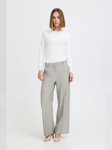 Oxmo Langarmshirt ' OXNSuna Lace ' in Weiß