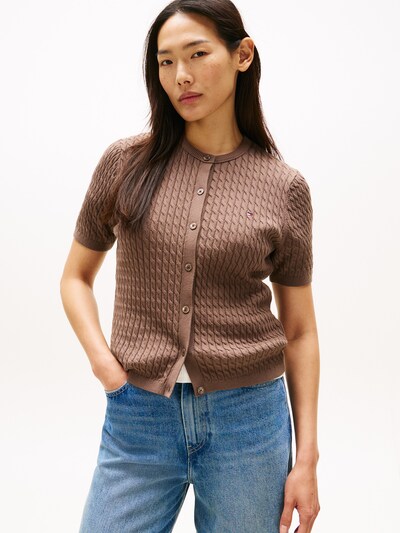 TOMMY HILFIGER Strickjacke in braun, Produktansicht