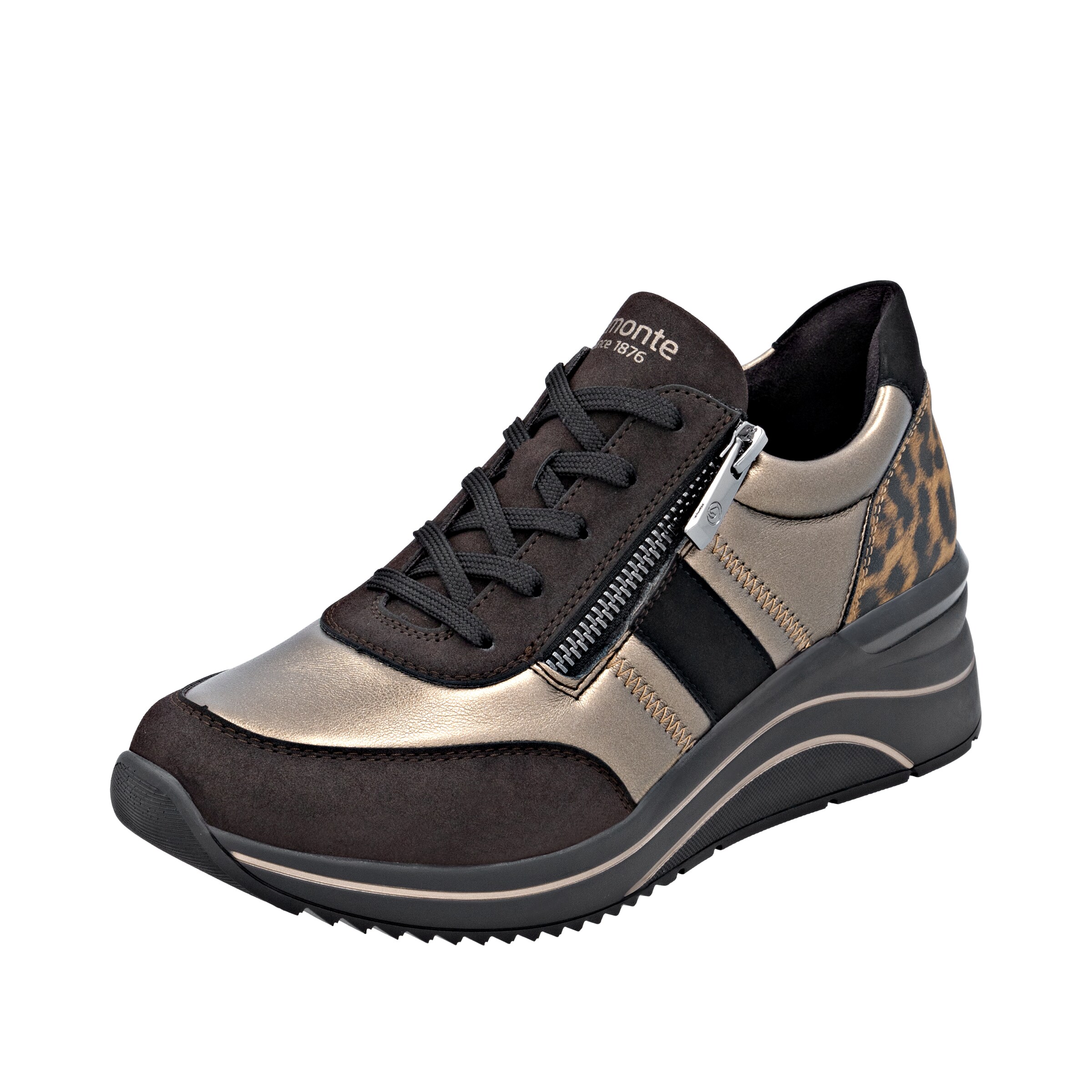 REMONTE Sneakers in Brown / Dark brown / Bronze / Black, Item view