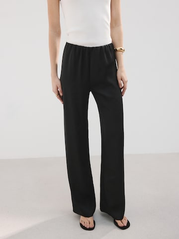 MANGO Wide leg Pants 'LENA' in Black: front