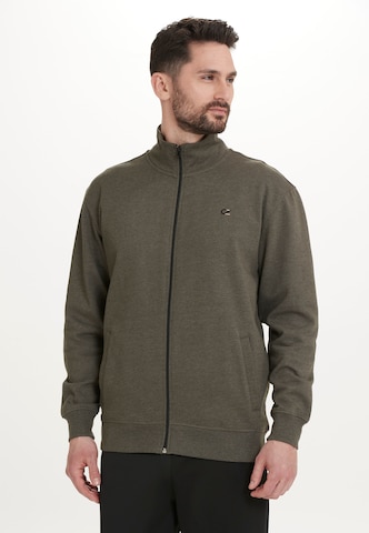 Cruz Zip-Up Hoodie 'Pitt' in Green: front