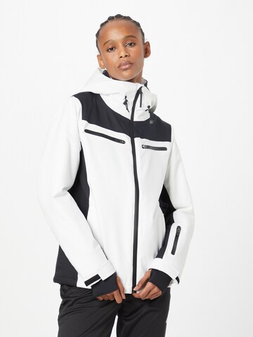 Veste outdoor 'Valley' SOS Black Snow en blanc : devant