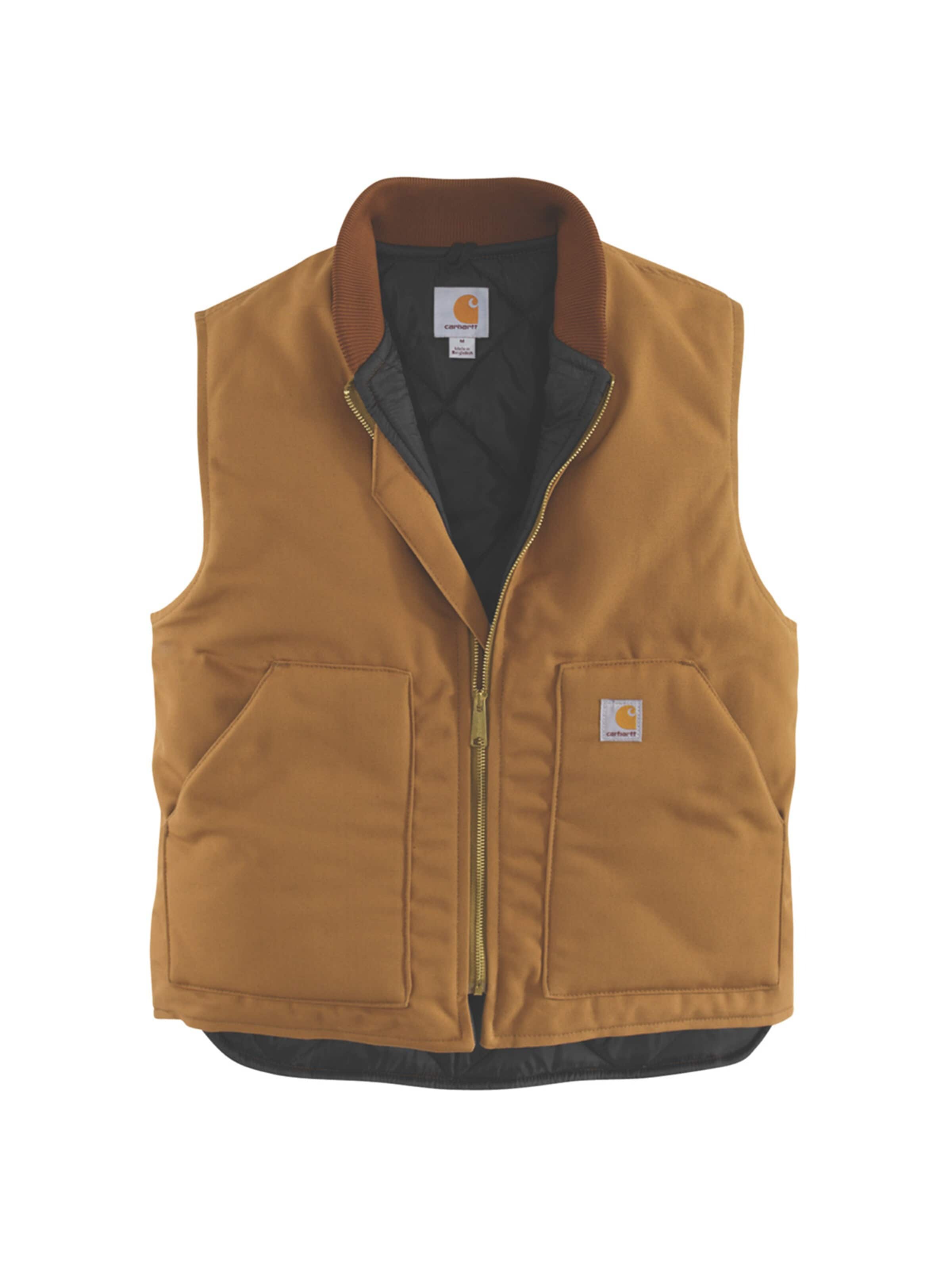 CARHARTT Vest 'Weste Insulated in braun' in Brown: front