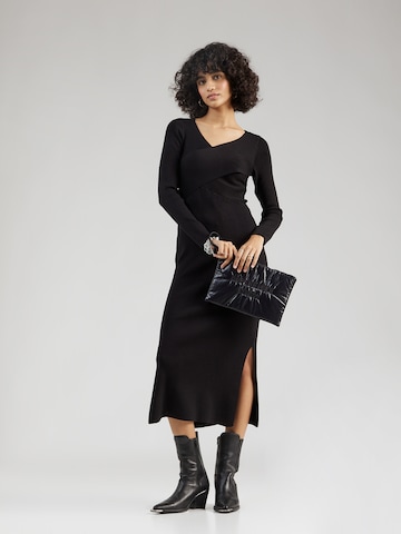 s.Oliver BLACK LABEL Knitted dress in Black
