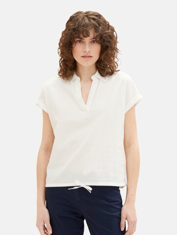 TOM TAILOR - Blusa en blanco: frente