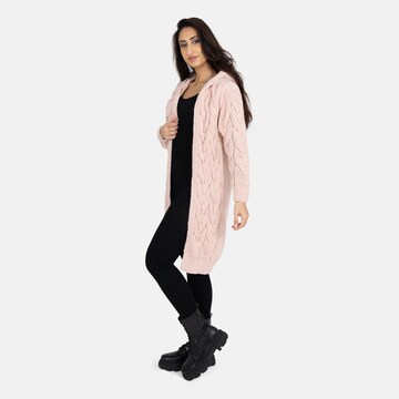 Elara Knitted coat in Pink