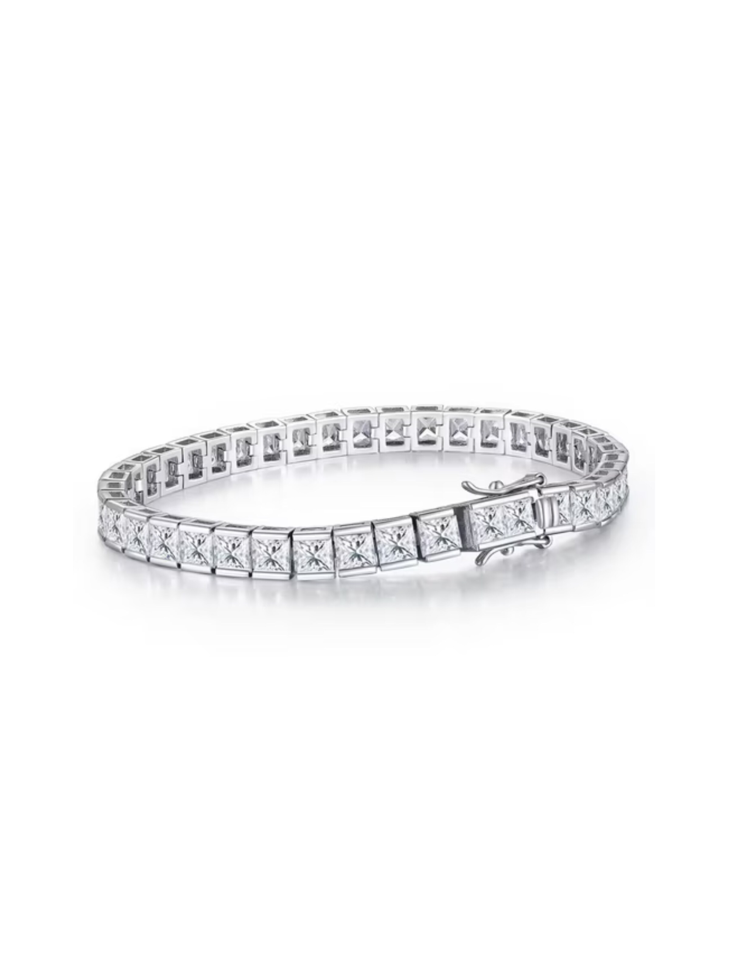 ROUGEMONT Jewellery Armband 'Zirkonia Tennisarmband Princess 4mm 18cm'‌‌‌‌‌‌ in silber, Produktansicht