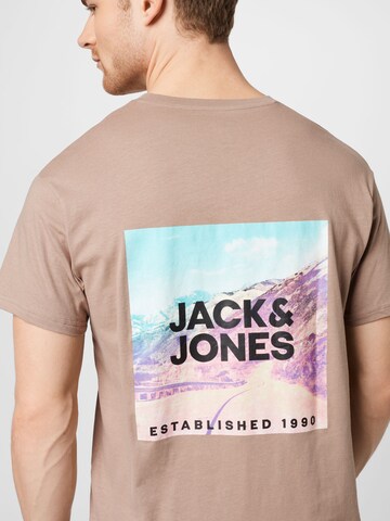 JACK & JONES T-Shirt 'You' in Braun