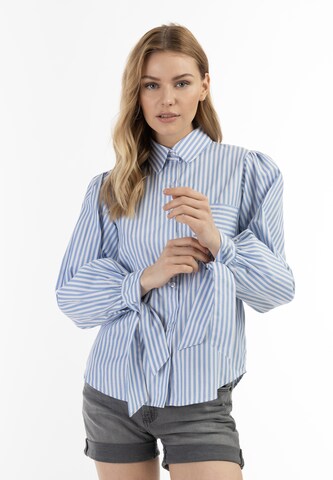 DreiMaster Vintage Blouse in Blauw: voorkant