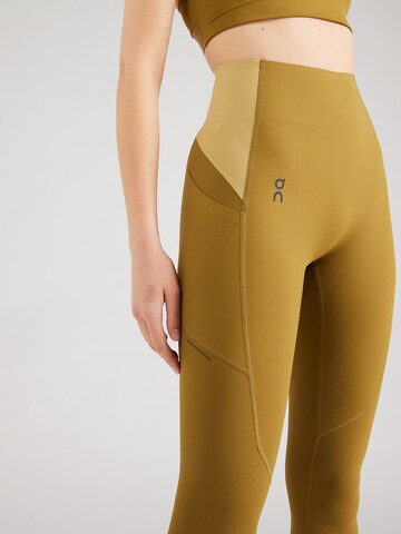 Skinny Pantaloni sportivi 'Movement' di On in verde