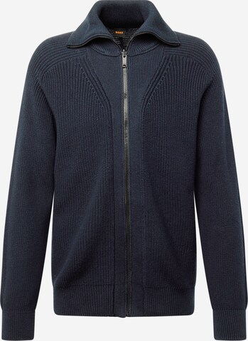 BOSS Knit Cardigan 'Kamaran' in Blue: front