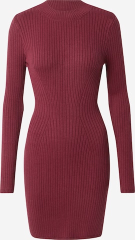 HOLLISTER Knitted dress in Red: front