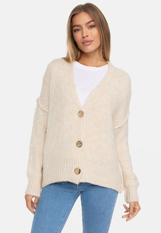 Decay Knit Cardigan in Beige: front