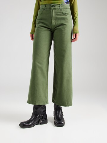 Brava Fabrics Wide leg Jeans in Green: front