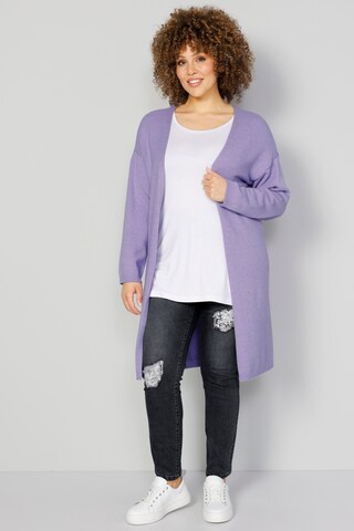 MIAMODA Knit Cardigan in Purple