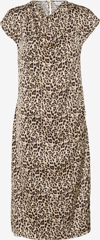 SAINT TROPEZ Jurk 'Zovi' in Bruin: voorkant