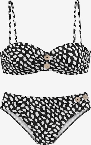 Bandeau Bikini VIVANCE en noir : devant