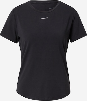 NIKE - Camiseta funcional 'One Luxe' en negro: frente