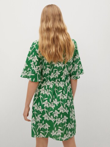 MANGO Summer Dress 'Rainbow' in Green