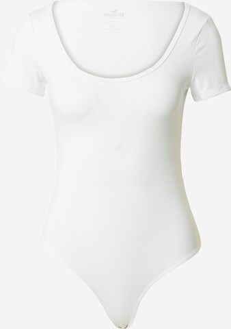 HOLLISTER Koszula body w kolorze biały: przód