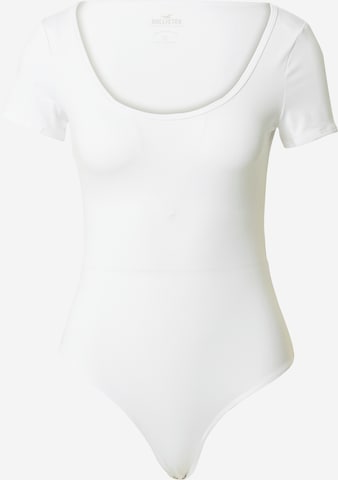 HOLLISTER Shirt Bodysuit in White: front