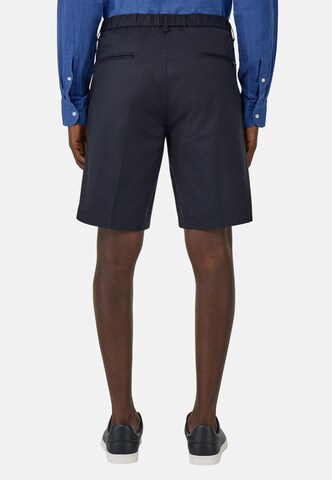 Regular Pantalon à plis Boggi Milano en bleu