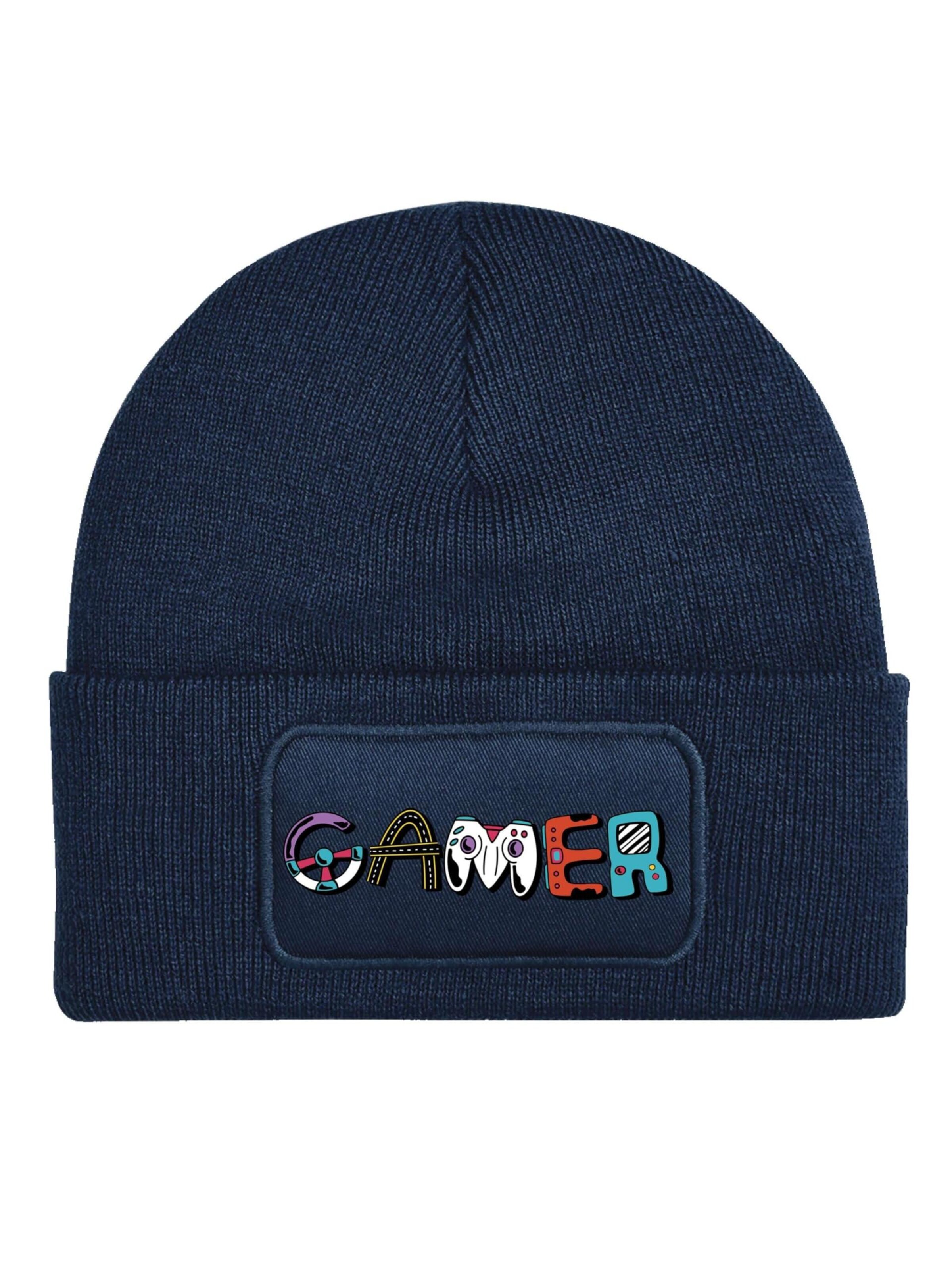 Youth Designz Mütze 'Gamer'‌‌‌‌‌‌‌‌ in Blau: Vorderseite