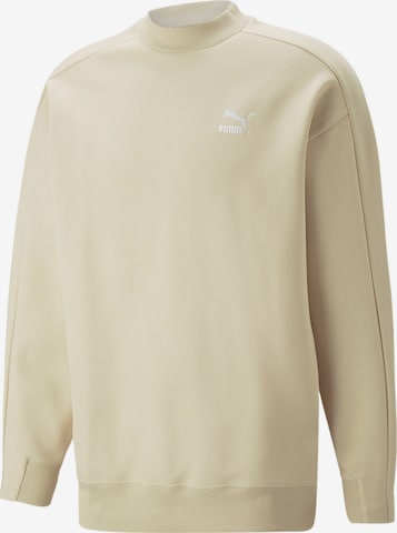 Sweat-shirt PUMA en beige : devant