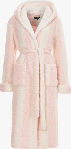 Loungeable Long Bathrobe in Pink: front