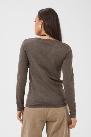 SAINT TROPEZ Sweater 'Mila' in Brown