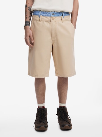 Desigual - Loosefit Pantalón en beige: frente