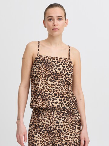 ICHI Top 'IHANISSE' in Beige: front