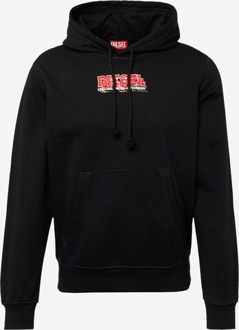 DIESEL Sweatshirt 'GINN' in Black: front