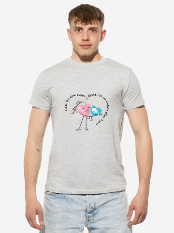 Cotton Prime Shirt 'Super Mutti' in Grijs: voorkant