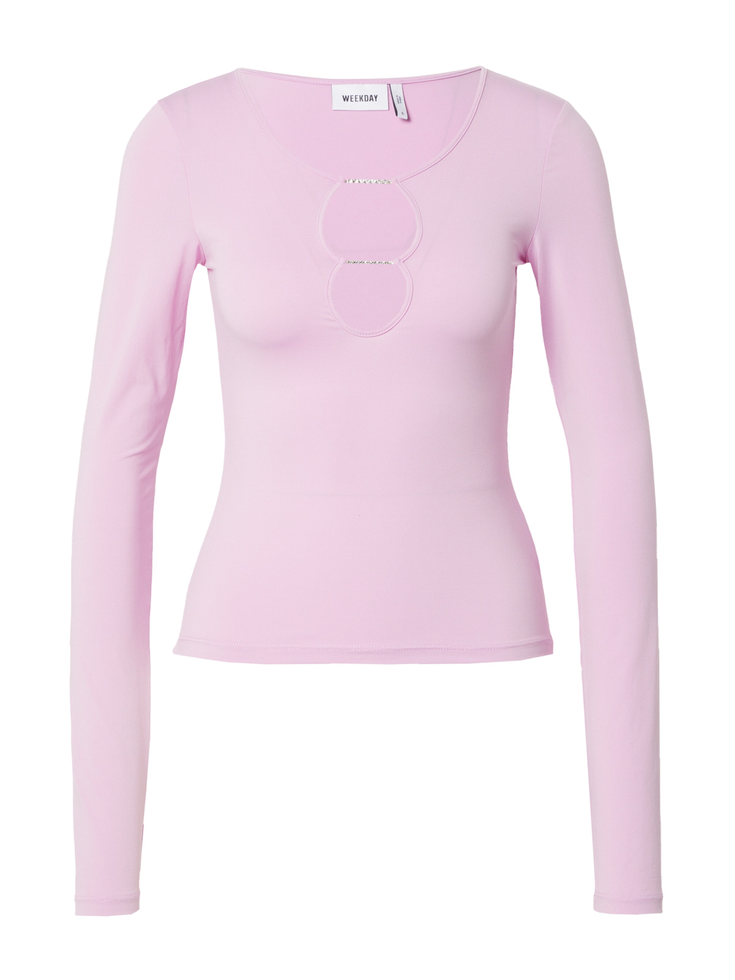 WEEKDAY Футболка в Лиловый: спереди