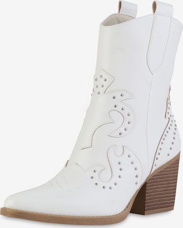 Stivale da cowboy ' Serenity ' di Van Hill in bianco: frontale