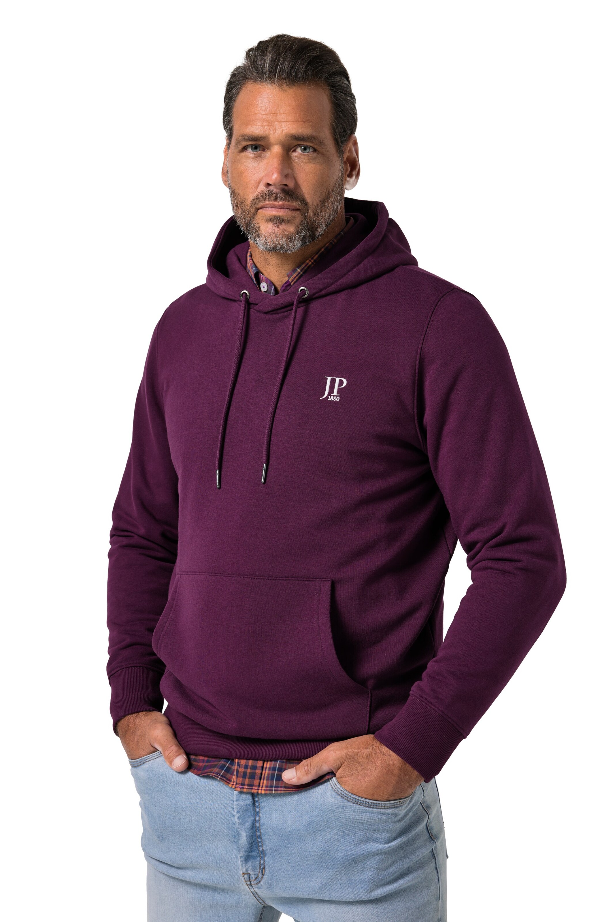 JP1880 Sweatshirt in Rot: Vorderseite